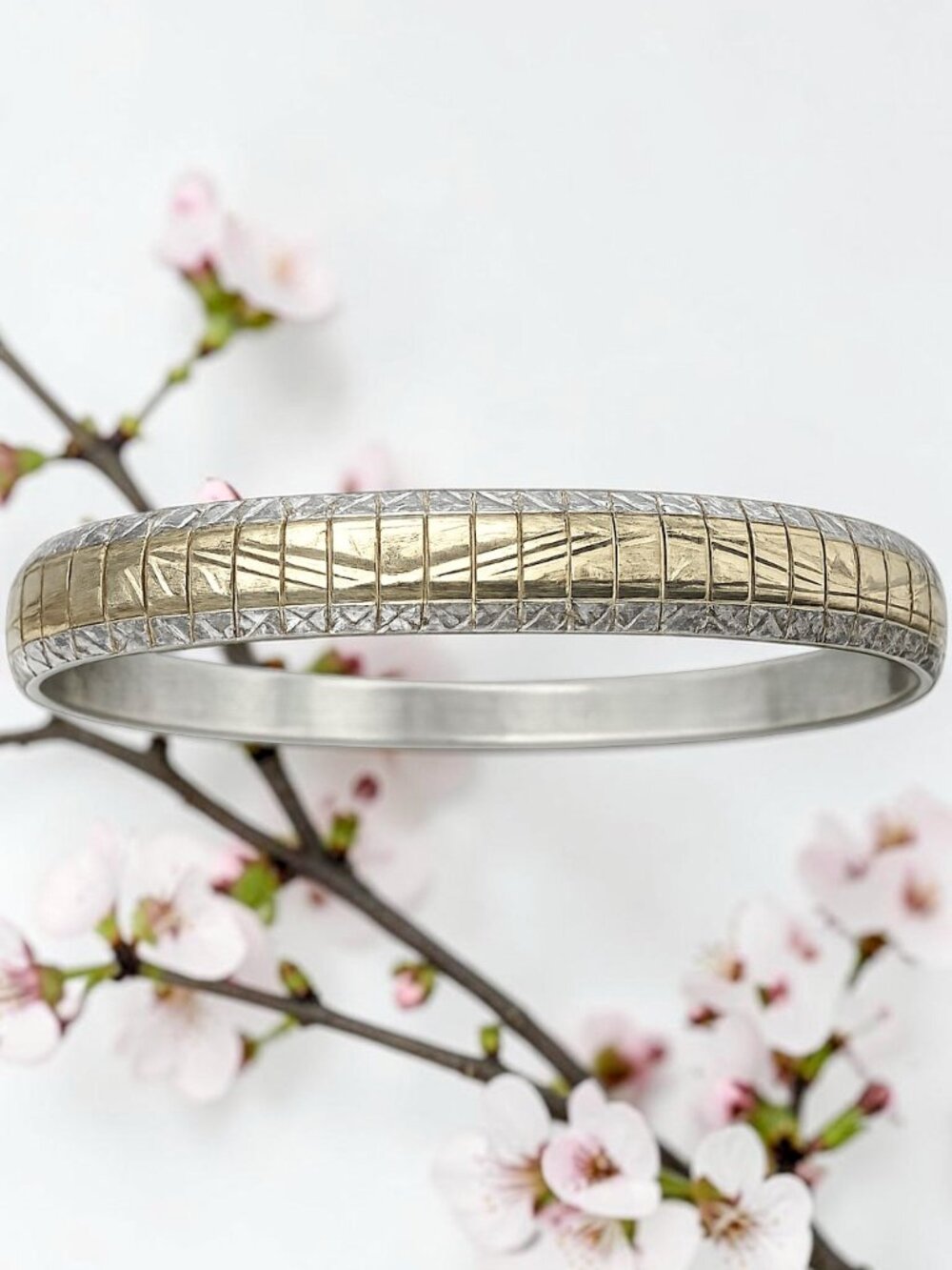 Vintage Milor Italy Two-Tone Bracelet - Gold Vermeil & Silver - Classic